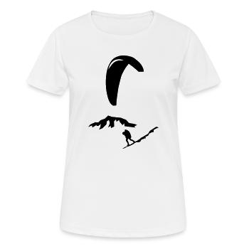 Paragliding - Frauen T-Shirt atmungsaktiv - Weiß - Vorne - AI Model Female 172 dark (172cm)
