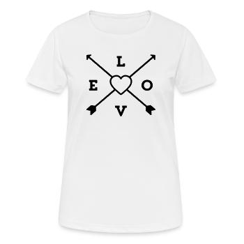 love herz liebe - Frauen T-Shirt atmungsaktiv - Weiß - Vorne - AI Model Female 172 dark (172cm)