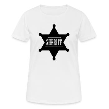 sheriff Chef - Frauen T-Shirt atmungsaktiv - Weiß - Vorne - AI Model Female 172 dark (172cm)