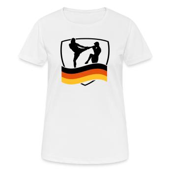 deutschland_kampfsport_1 - Frauen T-Shirt atmungsaktiv - Weiß - Vorne - AI Model Female 172 dark (172cm)