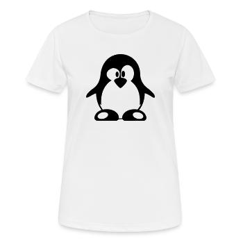 pinguin - Frauen T-Shirt atmungsaktiv - Weiß - Vorne - AI Model Female 172 dark (172cm)