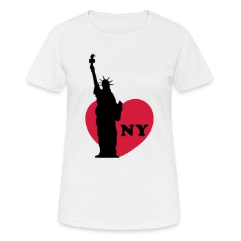 new york - Frauen T-Shirt atmungsaktiv - Weiß - Vorne - AI Model Female 172 dark (172cm)