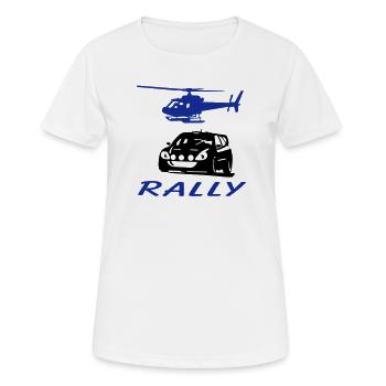 Rally - Frauen T-Shirt atmungsaktiv - Weiß - Vorne - AI Model Female 172 dark (172cm)