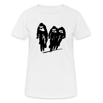 Cycling track - Women's Breathable T-Shirt - white - Front - AI Model Female 172 dark (172cm)