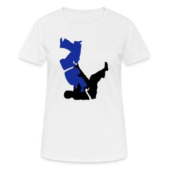 judo - T-shirt respirant Femme - blanc - Devant - AI Model Female 172 dark (172cm)