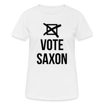 Vote Saxon - T-shirt respirant Femme - blanc - Devant - AI Model Female 172 dark (172cm)