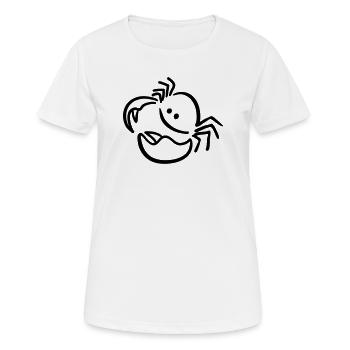 krebs - Frauen T-Shirt atmungsaktiv - Weiß - Vorne - AI Model Female 172 dark (172cm)