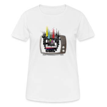Flowing Test-Screen - Women's Breathable T-Shirt - white - Front - AI Model Female 172 dark (172cm)