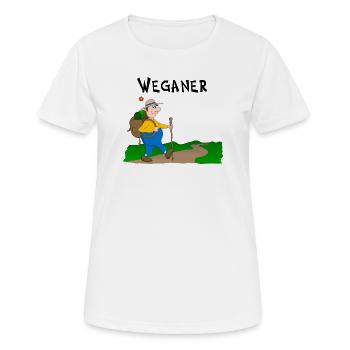 Wanderlust - Frauen T-Shirt atmungsaktiv - Weiß - Vorne - AI Model Female 172 dark (172cm)