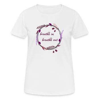 Se détendre - T-shirt respirant Femme - blanc - Devant - AI Model Female 172 dark (172cm)