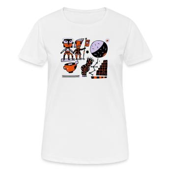 Parallel Universe TK02 I t-shirt - T-shirt respirant Femme - blanc - Devant - AI Model Female 172 dark (172cm)