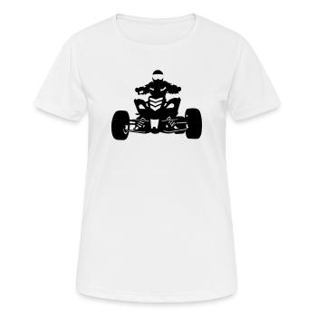 Quad - Frauen T-Shirt atmungsaktiv - Weiß - Vorne - AI Model Female 172 dark (172cm)