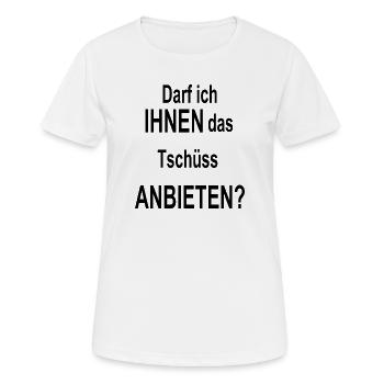 lustiger cooler Spruch lustige coole Sprüche Humor - Frauen T-Shirt atmungsaktiv - Weiß - Vorne - AI Model Female 172 dark (172cm)