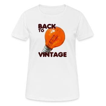 Back to Vintage Glühlampe - Frauen T-Shirt atmungsaktiv - Weiß - Vorne - AI Model Female 172 dark (172cm)