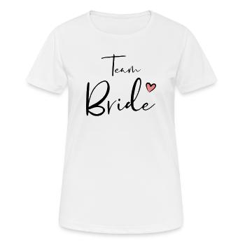 Cadeau de fête de poule de coeur d'équipe - T-shirt respirant Femme - blanc - Devant - AI Model Female 172 dark (172cm)