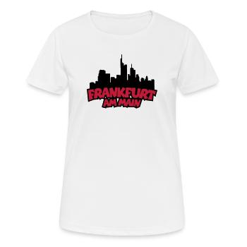 Frankfurt am Main Skyline - Frauen T-Shirt atmungsaktiv - Weiß - Vorne - AI Model Female 172 dark (172cm)