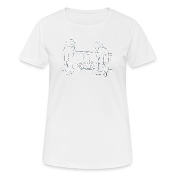 man and woman - Women's Breathable T-Shirt - white - Front - AI Model Female 172 dark (172cm)