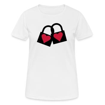 Love Lock - Women's Breathable T-Shirt - white - Front - AI Model Female 172 dark (172cm)