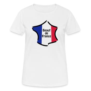 Beauf de France - T-shirt respirant Femme - blanc - Devant - AI Model Female 172 dark (172cm)