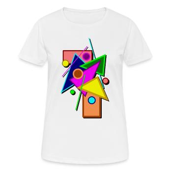 géométrie - T-shirt respirant Femme - blanc - Devant - AI Model Female 172 dark (172cm)