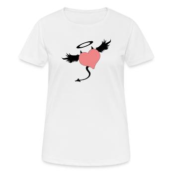 angel devil symbol - T-shirt respirant Femme - blanc - Devant - AI Model Female 172 dark (172cm)