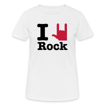 i love rock - I Love Rock - T-shirt respirant Femme - blanc - Devant - AI Model Female 172 dark (172cm)