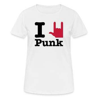 j'aime le punk - J'aime le punk - T-shirt respirant Femme - blanc - Devant - AI Model Female 172 dark (172cm)