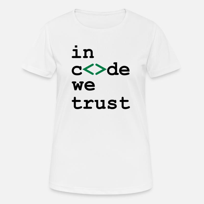 [ In code we trust ] - Women's Breathable T-Shirt - white