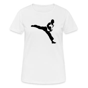 Taekwondo - Frauen T-Shirt atmungsaktiv - Weiß - Vorne - AI Model Female 172 dark (172cm)