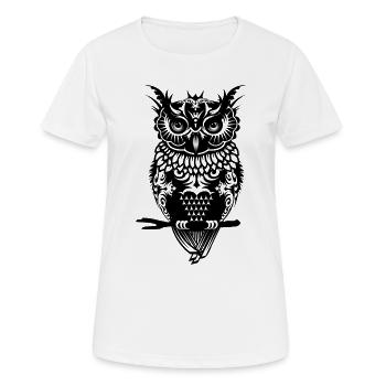 A dark owl - Women's Breathable T-Shirt - white - Front - AI Model Female 172 dark (172cm)
