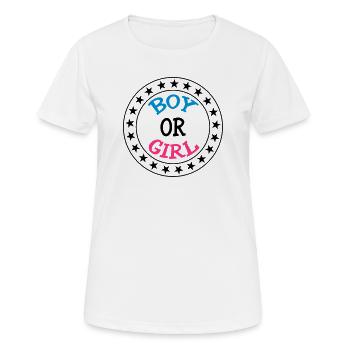 Boy or Girl - Frauen T-Shirt atmungsaktiv - Weiß - Vorne - AI Model Female 172 dark (172cm)