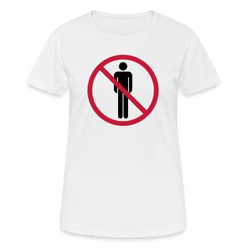 interdit bouclier pas de zone humaine zone pictogr - T-shirt respirant Femme - blanc - Devant - AI Model Female 172 dark (172cm)