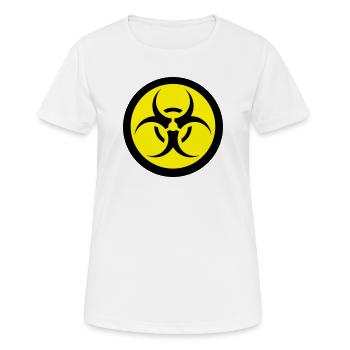 Biohazard - Frauen T-Shirt atmungsaktiv - Weiß - Vorne - AI Model Female 172 dark (172cm)