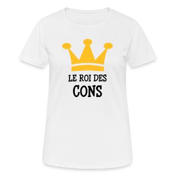 Der König von Cons - Frauen T-Shirt atmungsaktiv - Weiß - Vorne - AI Model Female 172 dark (172cm)