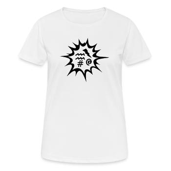 Colère - T-shirt respirant Femme - blanc - Devant - AI Model Female 172 dark (172cm)