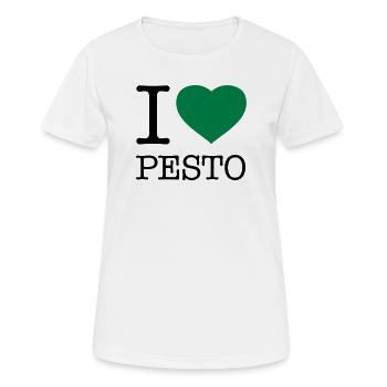 I LOVE PESTO Basilikum - Frauen T-Shirt atmungsaktiv - Weiß - Vorne - AI Model Female 172 dark (172cm)