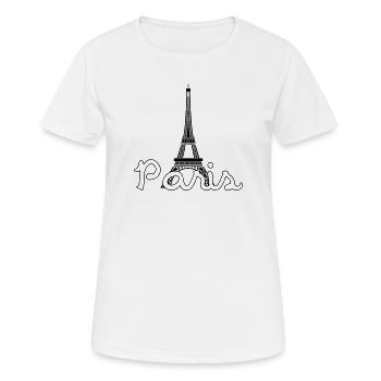 Paris - T-shirt respirant Femme - blanc - Devant - AI Model Female 172 dark (172cm)