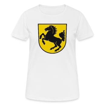 Stuttgart - Frauen T-Shirt atmungsaktiv - Weiß - Vorne - AI Model Female 172 dark (172cm)