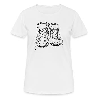 Bottes de randonnée - T-shirt respirant Femme - blanc - Devant - AI Model Female 172 dark (172cm)