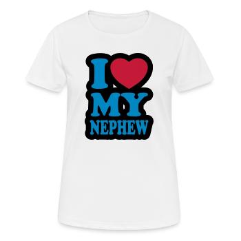 I love my nephew - Women's Breathable T-Shirt - white - Front - AI Model Female 172 dark (172cm)