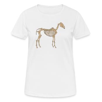 Paläolithisches Skelettpferd - Frauen T-Shirt atmungsaktiv - Weiß - Vorne - AI Model Female 172 dark (172cm)