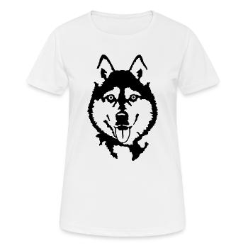 Husky - T-shirt respirant Femme - blanc - Devant - AI Model Female 172 dark (172cm)