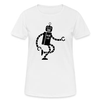robot - T-shirt respirant Femme - blanc - Devant - AI Model Female 172 dark (172cm)