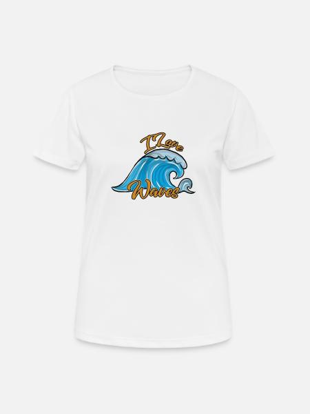 Wellenreiten Surfen - Frauen T-Shirt atmungsaktiv - Weiß