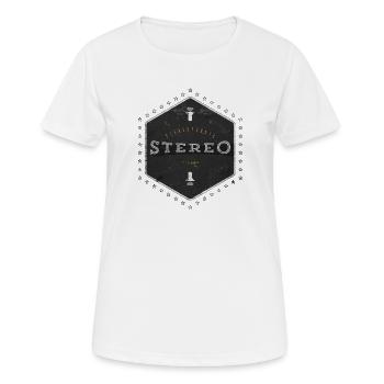 Stéréo Super Son - T-shirt respirant Femme - blanc - Devant - AI Model Female 172 dark (172cm)