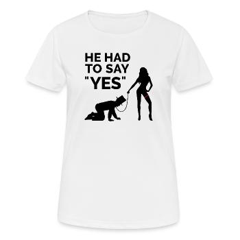 Mariage mariage bachelorette fête mariée mariage - T-shirt respirant Femme - blanc - Devant - AI Model Female 172 dark (172cm)