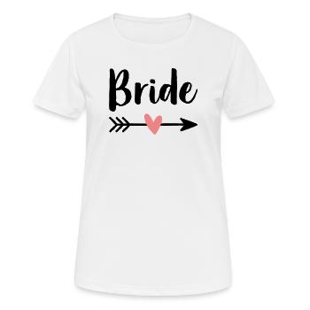 Bride cupid arrow bachelorette party gift - Women's Breathable T-Shirt - white - Front - AI Model Female 172 dark (172cm)