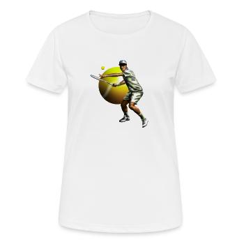 Tennisspieler - Frauen T-Shirt atmungsaktiv - Weiß - Vorne - AI Model Female 172 dark (172cm)