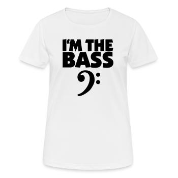 I'm the Bass Black (FR) - T-shirt respirant Femme - blanc - Devant - AI Model Female 172 dark (172cm)