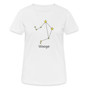 Sternzeichen Waage - Frauen T-Shirt atmungsaktiv - Weiß - Vorne - AI Model Female 172 dark (172cm)